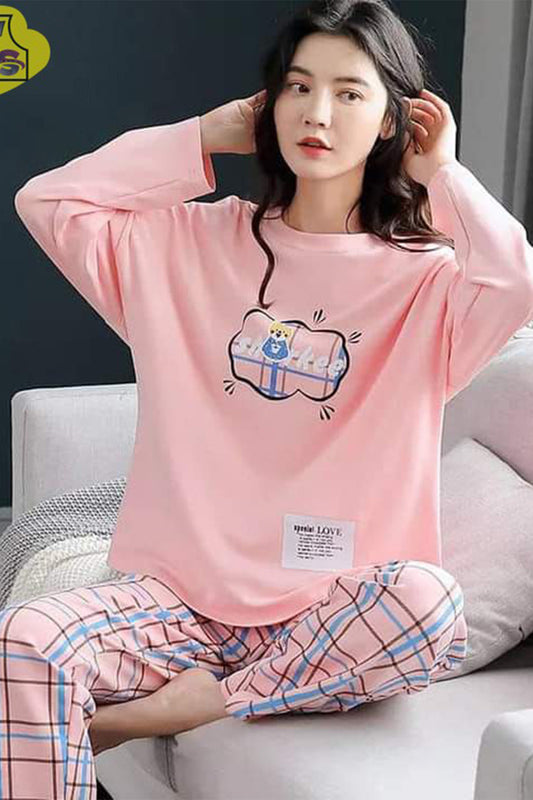 Pink Sharkee Full Sleeves Suit