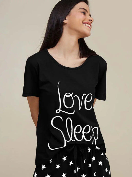 Love Sleep Half Sleeves Suit