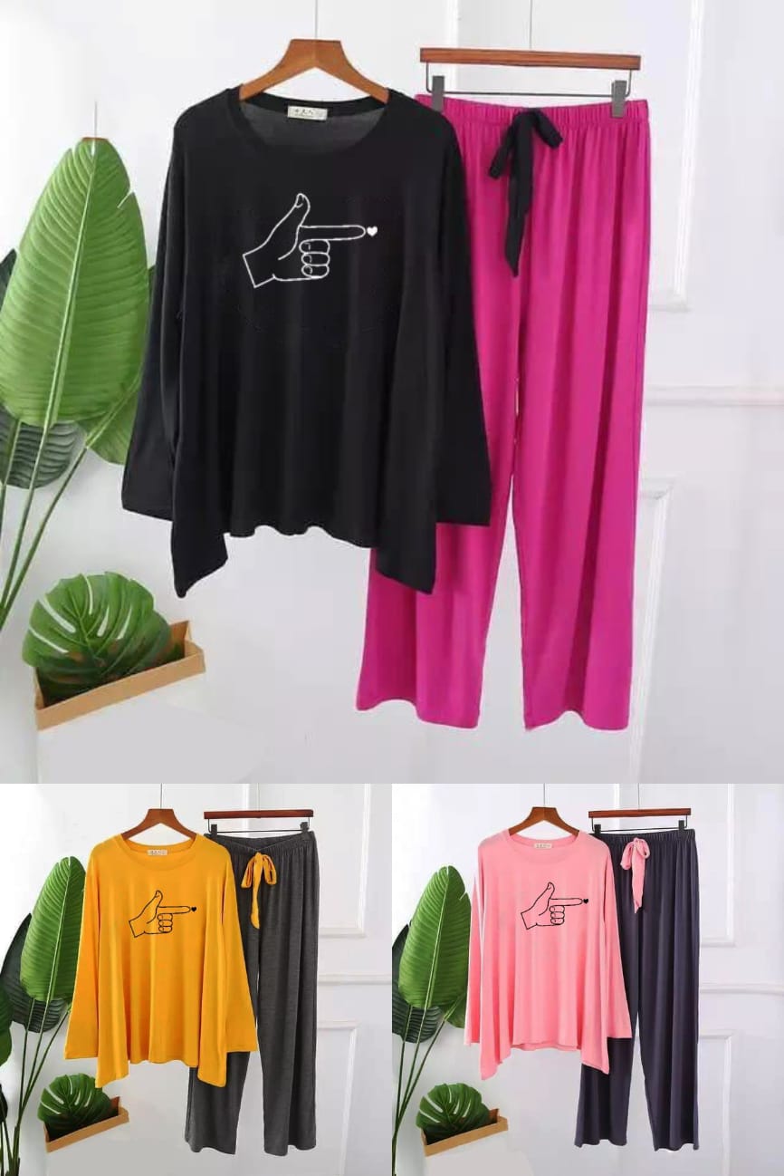 It's You  Printed Full Sleeves Pajama Set for Women