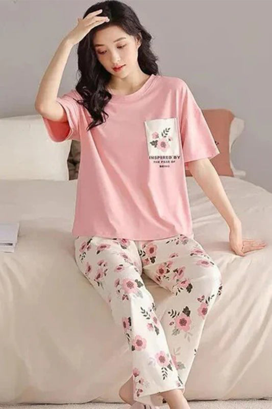 Floral Pocket Printed Suit