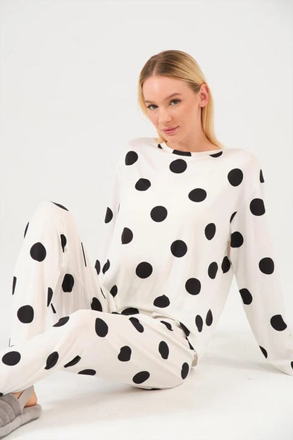 Polka Dot Full Sleeves Suit