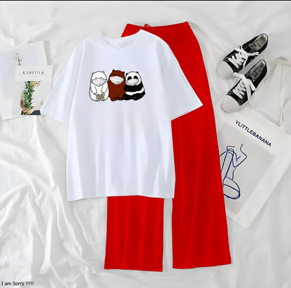 3 Panda Casual Night Wear