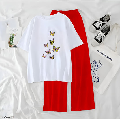 7 Little Butterfly Printed Night Wear Casual Dress