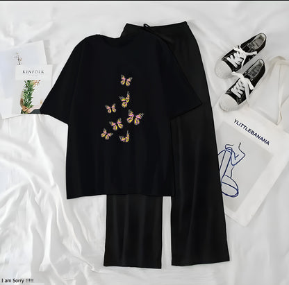 7 Little Butterfly Printed Night Wear Casual Dress