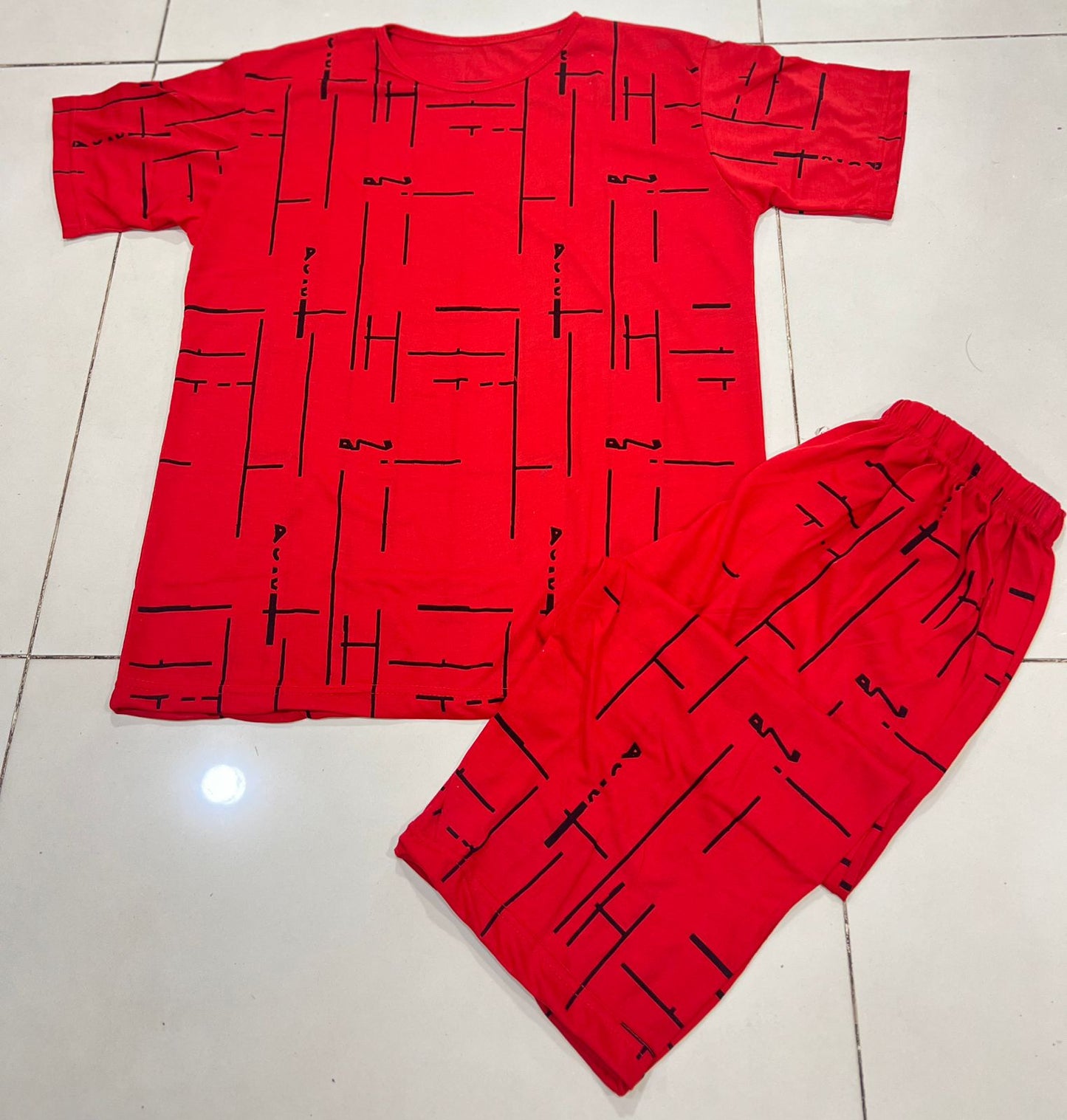 Red Capri Casual Wear
