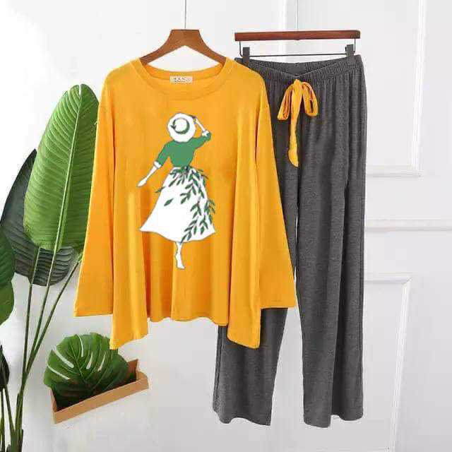 Faith Hope Love Printed Full Sleeves Pajama Set for Women