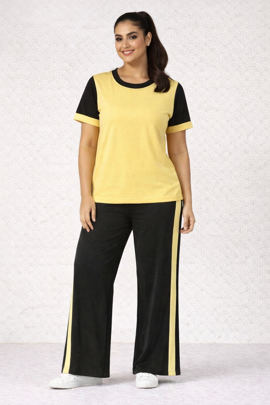 Yellow Sports Wear Gym and Track suit (Yellow and Black )