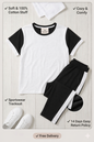 White Sports Wear Gym and Track suit (White and Black)