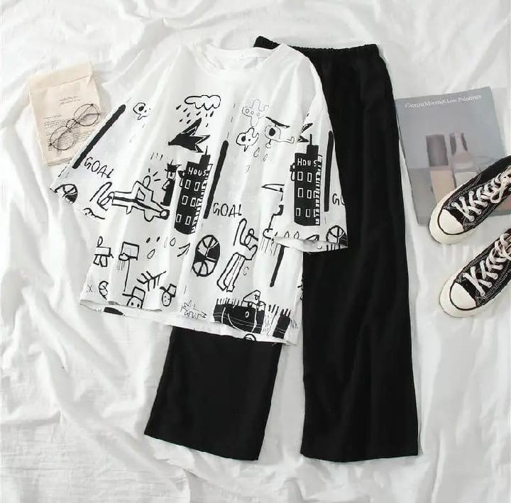 Planet Half Sleeves Suit
