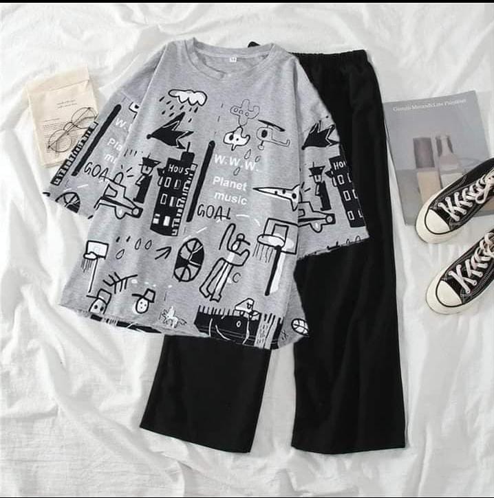 Planet Half Sleeves Suit