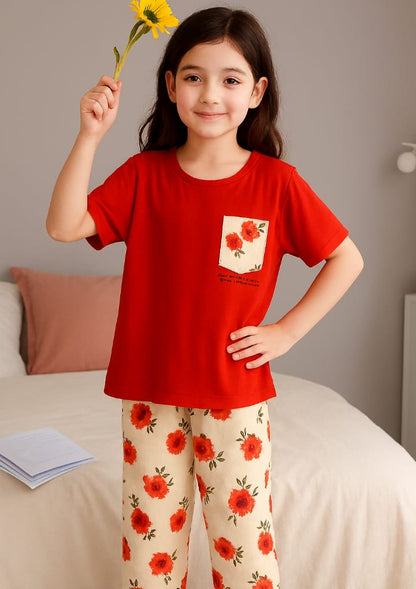 Pocket Girls Night Suit