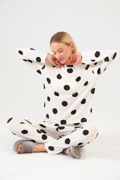 Polka Dot Full Sleeves Suit