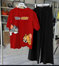 Red Tom and Jerry Cute Cartoon Printed Two Piece Dress Night Wear & Casual Wear Premium Soft Cotton Jersey Nightwear for Women – Ultimate Comfort & Style