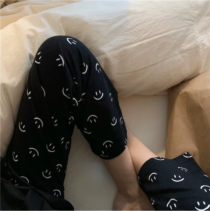 Black Smile Full Sleeves Matching Printed Trouser