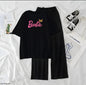 Women’s Graphic Print T-Shirt &amp; Wide Leg Palazzo Lounge Set – Soft Casual Co-Ord Nightwear