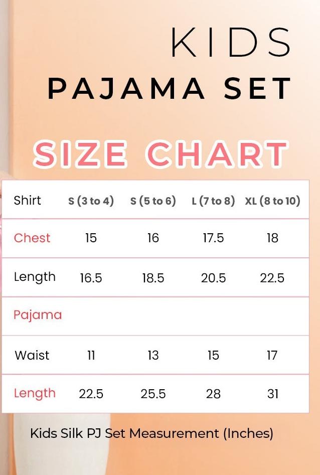 Red Luxury Silk Satin Sleepwear Set for Kids
