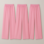 Pack of 3 Pink Color Comfy Casual Pajama Pants Palazzo Lounge Pants Wide Leg