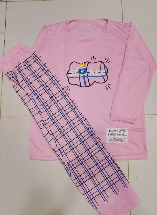 Pink Sharkee Full Sleeves Suit