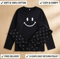 Black Smile Full Sleeves Matching Printed Trouser