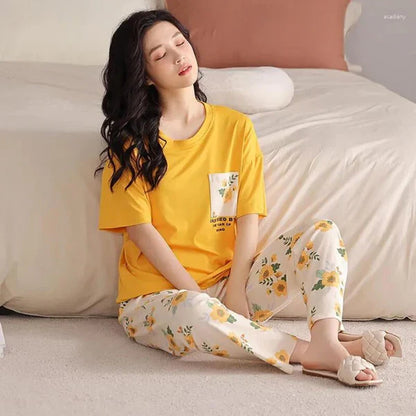 Floral Pocket Printed Suit