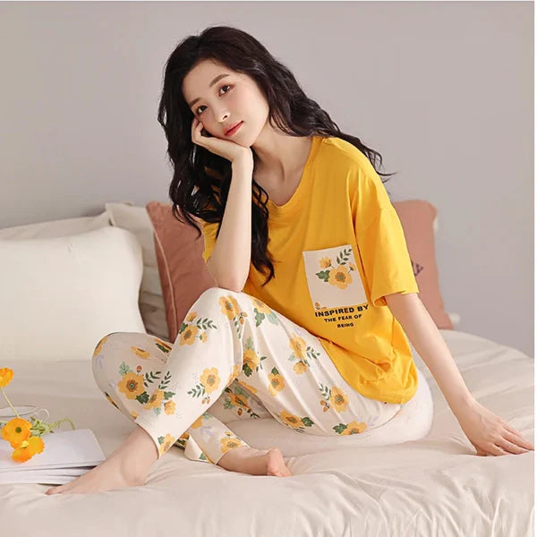 Floral Pocket Printed Suit