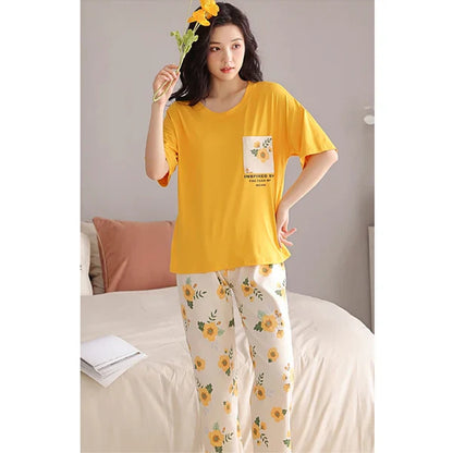 Floral Pocket Printed Suit