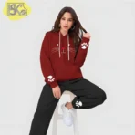 Cat Face Printed Hoodie for Girls & Women | Cute, Cozy & Stylish Winter Wear - Image 3