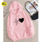 Heart Print Hoodie for Girls & Boys - Stylish Hoodie - Image 3