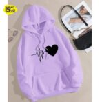 Heart Print Hoodie for Girls & Boys - Stylish Hoodie - Image 2