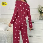 Heart Print Night Suit for Girls & Women | Sleepwear & Loungewear - Image 9