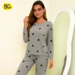 Heart Print Night Suit for Girls & Women | Sleepwear & Loungewear - Image 5