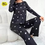 Heart Print Night Suit for Girls & Women | Sleepwear & Loungewear - Image 4