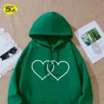 Heart Printed Hoodie for Girls | High Quality Soft Fleece Hoodie | Stylish Winter Wear - Image 2