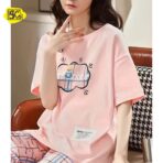 Pink Night Wear Dress for Girls - Girls Sleepwear - Image 2