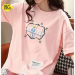 Pink Night Wear Dress for Girls - Girls Sleepwear - Image 4