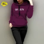 High Quality Queen Printed Hoodie for Girls & Women | Soft Fleece Winter Wear | Stylish & Cozy - Image 3
