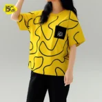 Nightwear Gym Suit Top | Soft & Comfortable 2-Piece Set | Stylish Printed T-Shirt with Black Pants for Girls