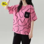 Nightwear Gym Suit Top | Soft & Comfortable 2-Piece Set | Stylish Printed T-Shirt with Black Pants for Girls - Image 6