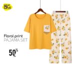 Comfy & Stylish Nightwear set for Women & Girls - Soft Cotton Pajama & T-Shirt Nightwear - Image 3